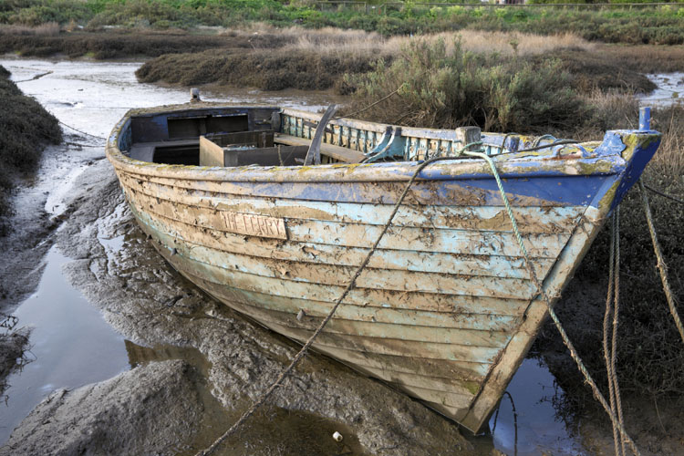 An old boat at Brancaster Staithe, Norfolk