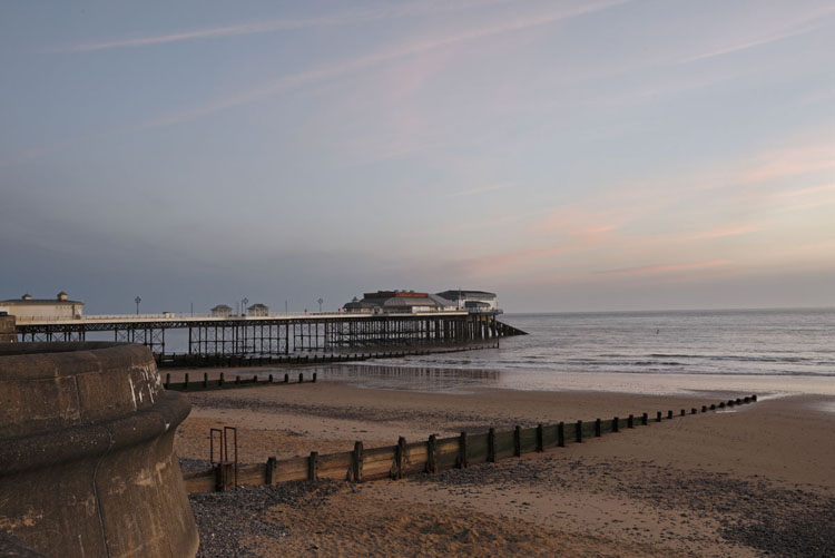 Cromer at the sunset, the pier, Norfolk