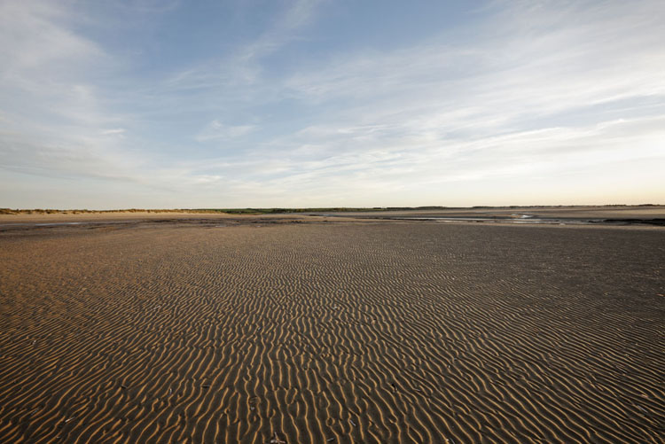 Holkham beach at the early sunset, North norfolk