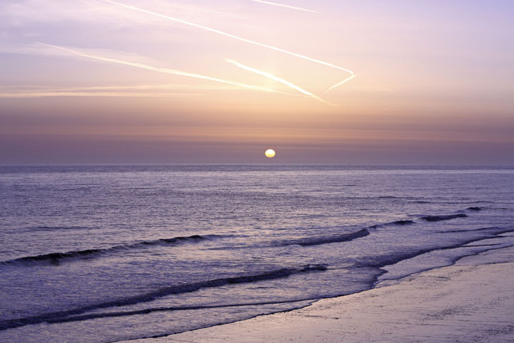 The sunrise at Cromer beach, north Norfolk