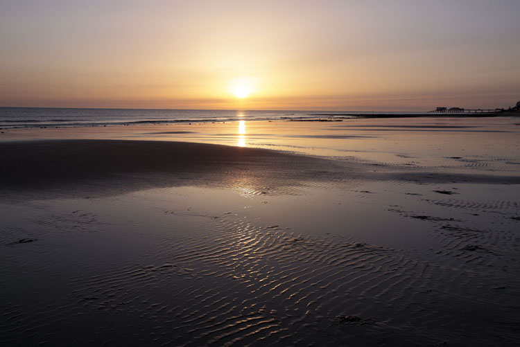 The sunset at East Runton, near Cromer, North Norfolk