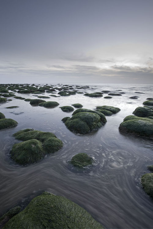 Tide rising at Hunstanton, north Norfolk