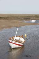 A boat at the Wells bay, Wells next the Sea, Norfolk