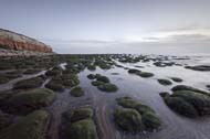 Boulders and the cliff at the sunset, Hunstanton, Norfolk